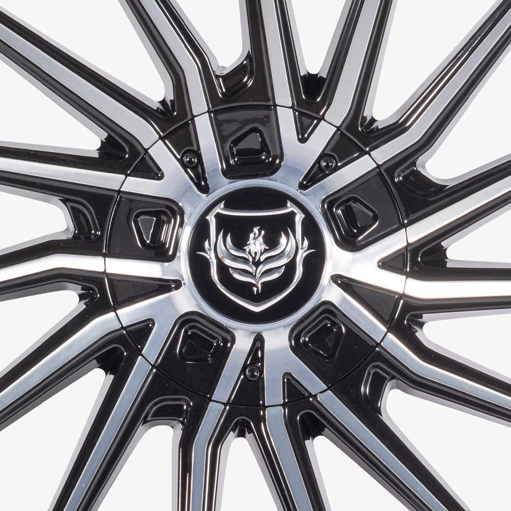 gloss black machined gianna veloce cap detail