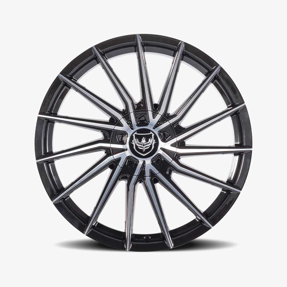 gloss black machined gianna veloce front